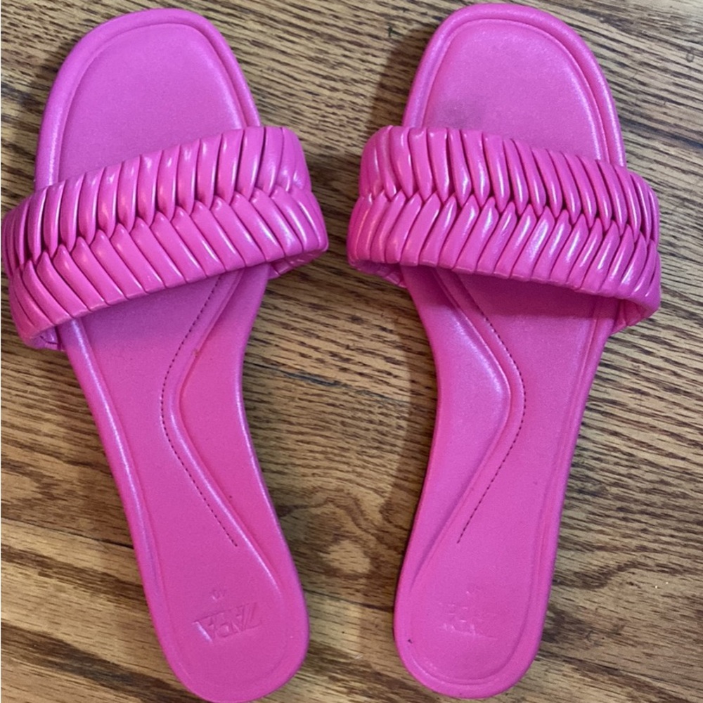 Hot Pink Slider Flats UK 40 US 9.5-10